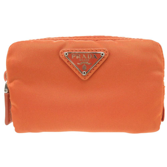 Prada Vera Nylon Papaya Orange Pouch