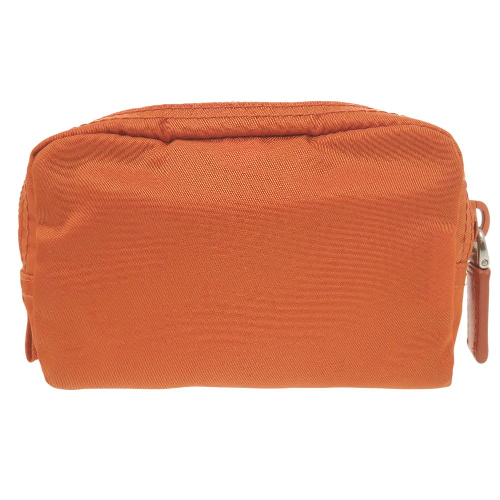 Prada Vera Nylon Papaya Orange Pouch — view 3