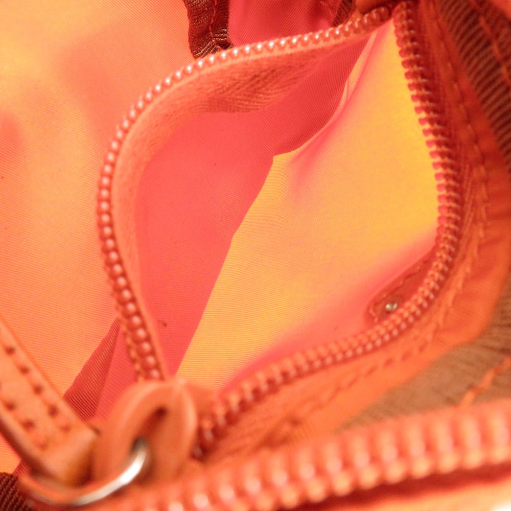 Prada Vera Nylon Papaya Orange Pouch — view 6