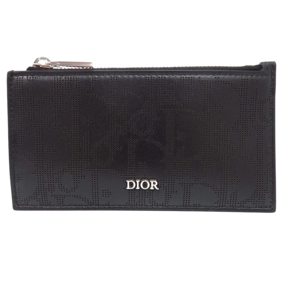 Dior Oblique Galaxy Leather Black Coin Case