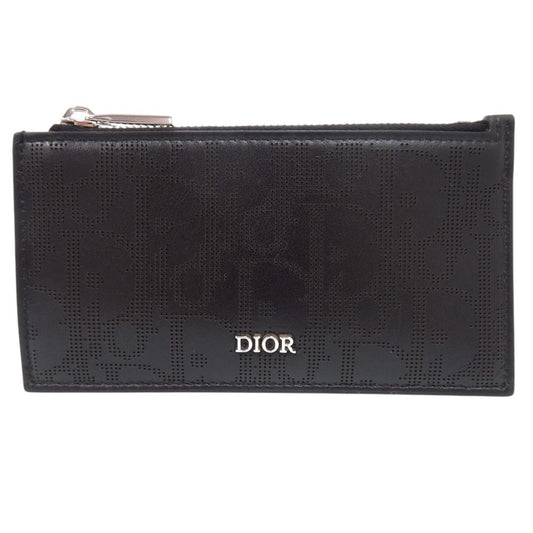 Dior Oblique Galaxy Leather Black Coin Case