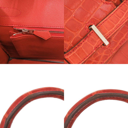 Hermes Birkin 30 Niloticus Geranium Silver Handbag — view 9