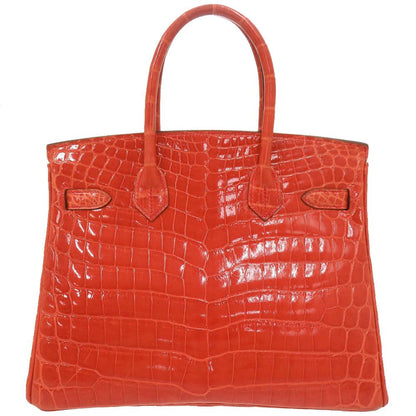 Hermes Birkin 30 Niloticus Geranium Silver Handbag — view 3