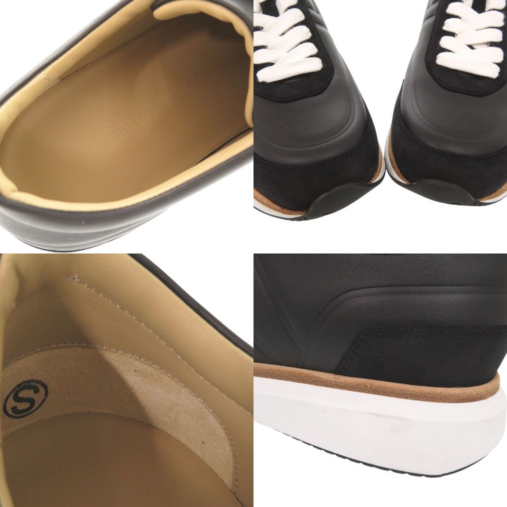Hermes Easy 40 Calf Chevre Velois Black Sneakers — view 9