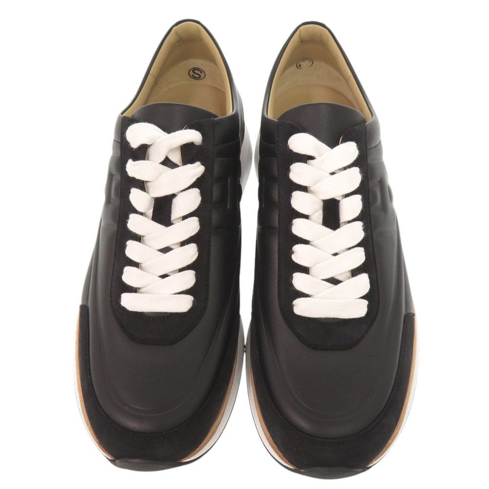 Hermes Easy 40 Calf Chevre Velois Black Sneakers — view 3