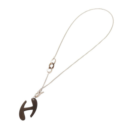Hermes Chaine de Metal Buffalo Horn Silver Brown Pendant — view 4