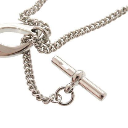 Hermes Chaine de Metal Buffalo Horn Silver Brown Pendant — view 6