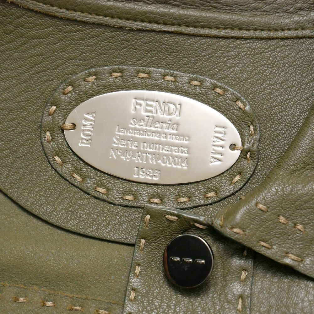 Fendi Selleria Resort Collection Jacket 40 Deerskin Belted Leather — view 7