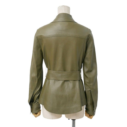 Fendi Selleria Resort Collection Jacket 40 Deerskin Belted Leather — view 3
