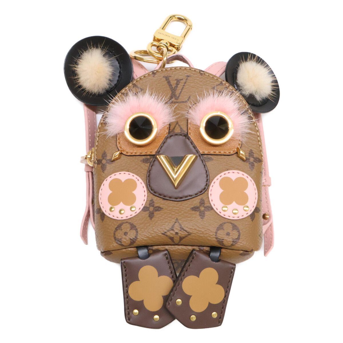 Louis Vuitton Bijou Sac Wild Puppet Monogram Reverse Canvas Mink Bag Charm
