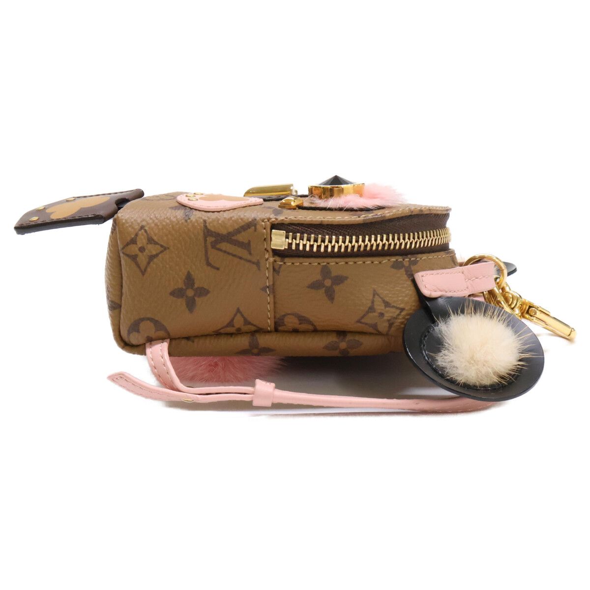 Louis Vuitton Bijou Sac Wild Puppet Monogram Reverse Canvas Mink Bag Charm — view 2
