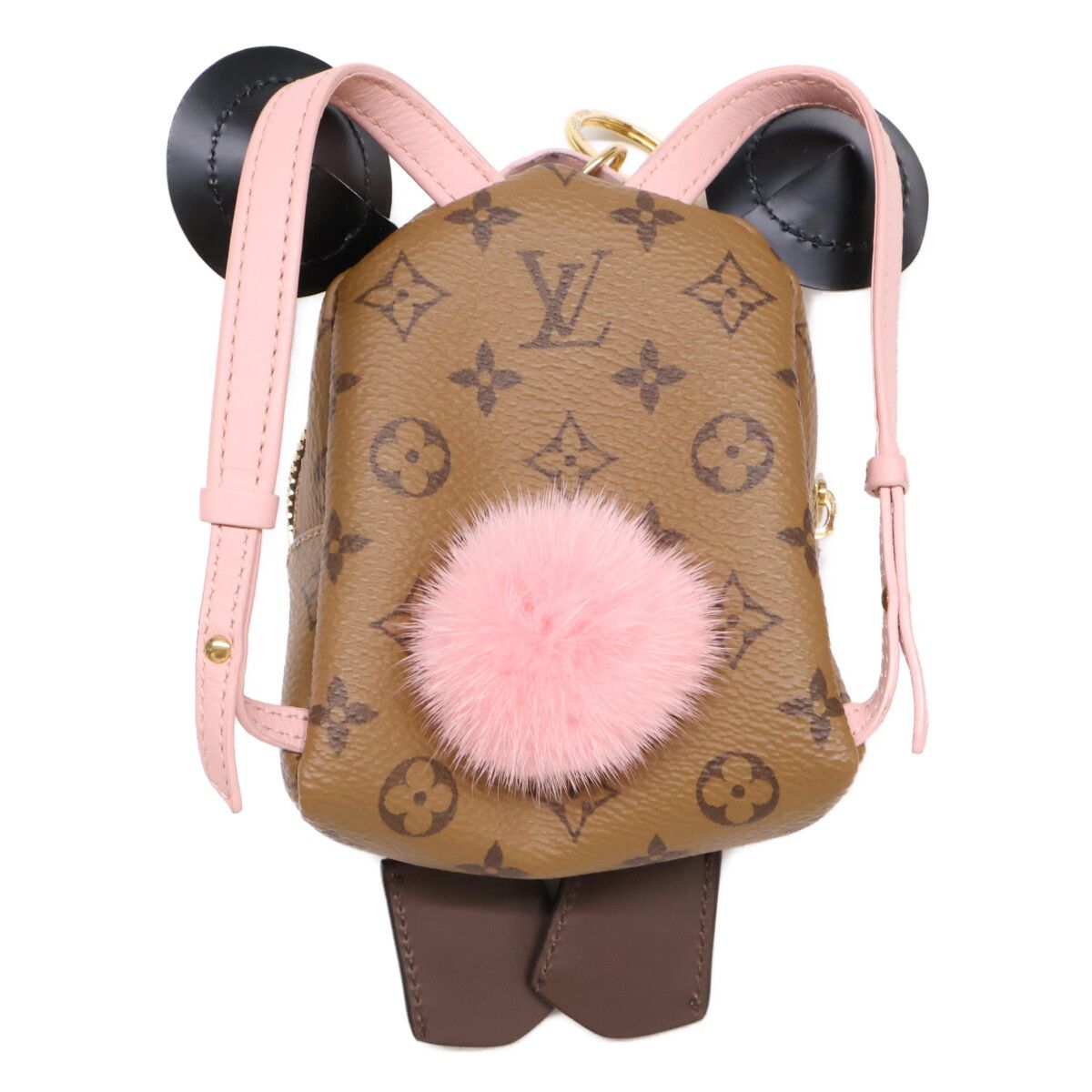 Louis Vuitton Bijou Sac Wild Puppet Monogram Reverse Canvas Mink Bag Charm — view 6
