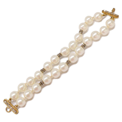 Chanel Double Strand Imitation Pearl Bracelet — view 7