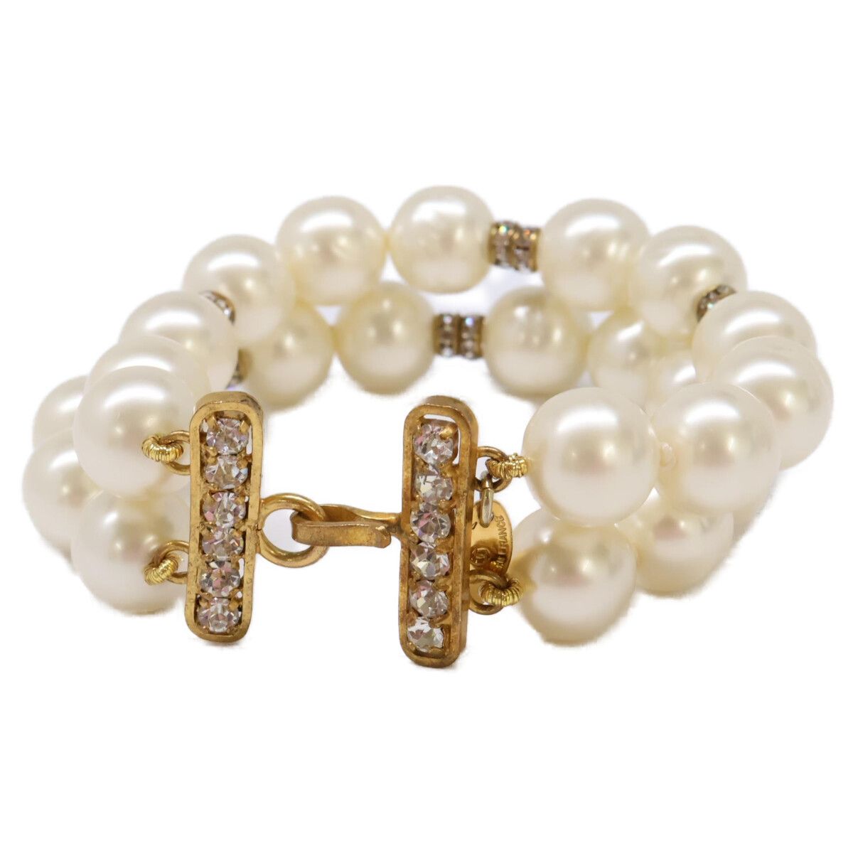 Chanel Double Strand Imitation Pearl Bracelet
