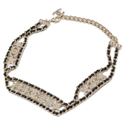 Chanel CC Logo Rhinestone Choker Necklace