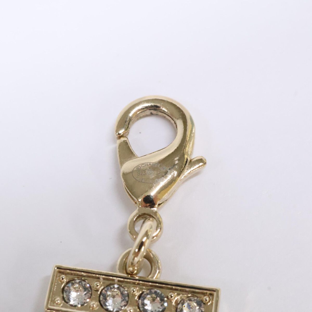 Chanel CC Logo Rhinestone Choker Necklace — view 8