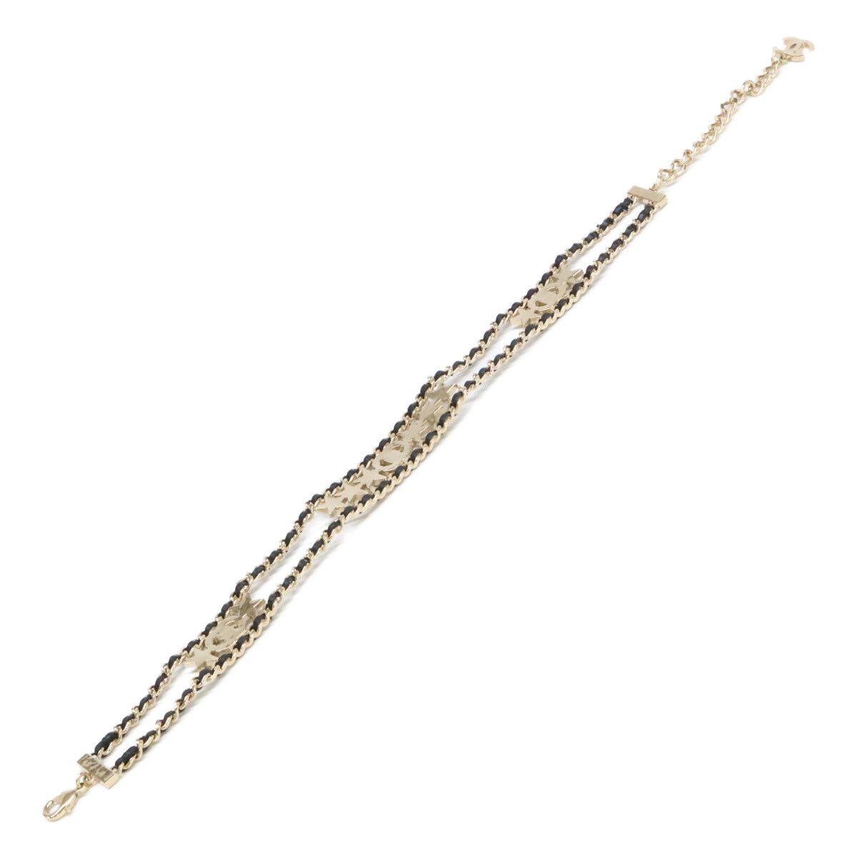 Chanel CC Logo Rhinestone Choker Necklace — view 7