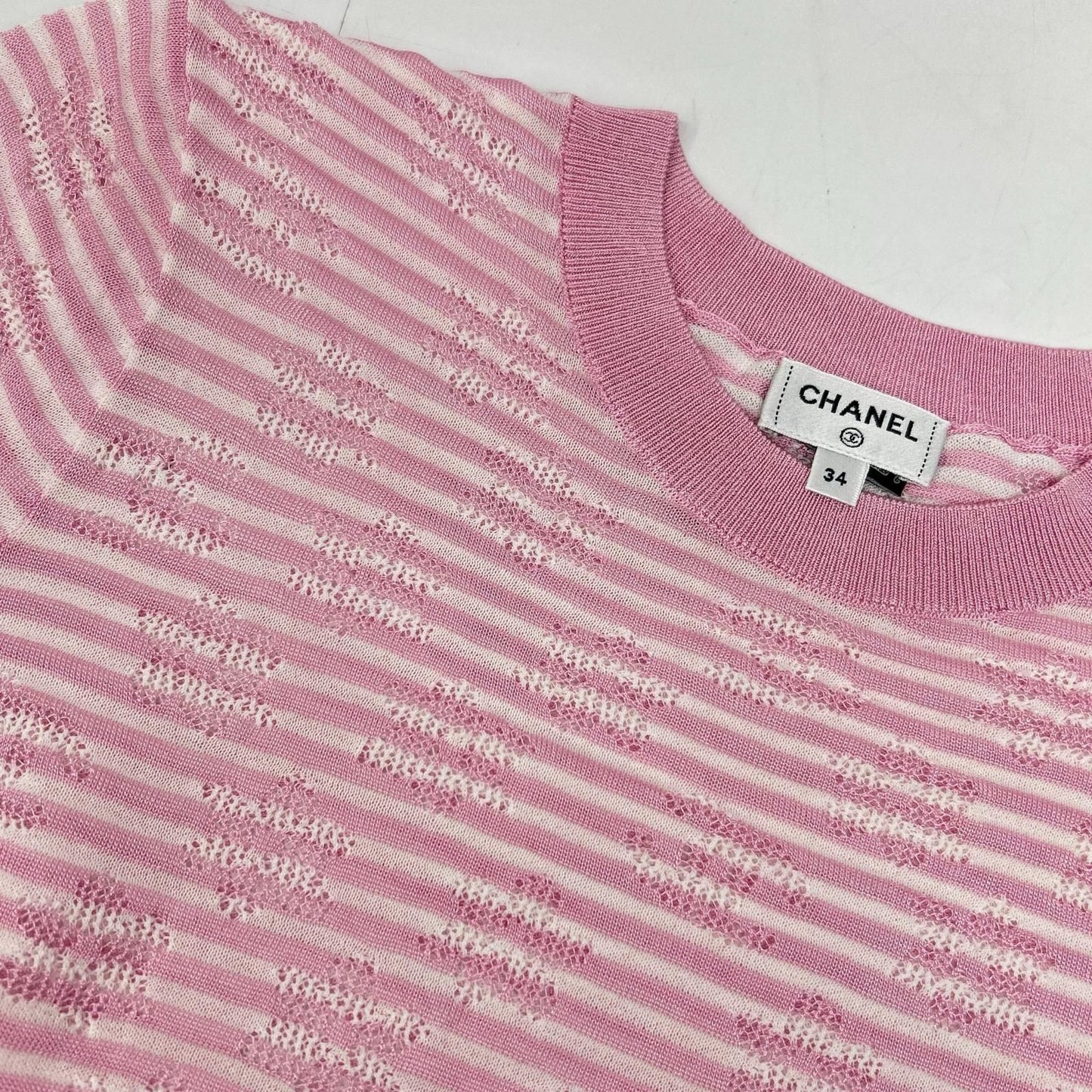 Chanel Border CC Logo Summer Knit 34 Sweater — view 8