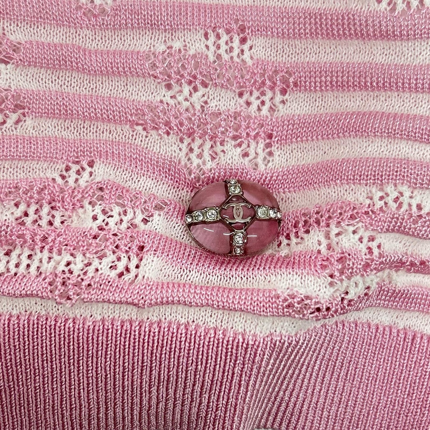 Chanel Border CC Logo Summer Knit 34 Sweater — view 6