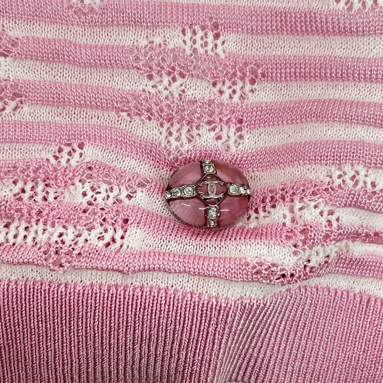 Chanel Border CC Logo Summer Knit 34 Sweater — view 6