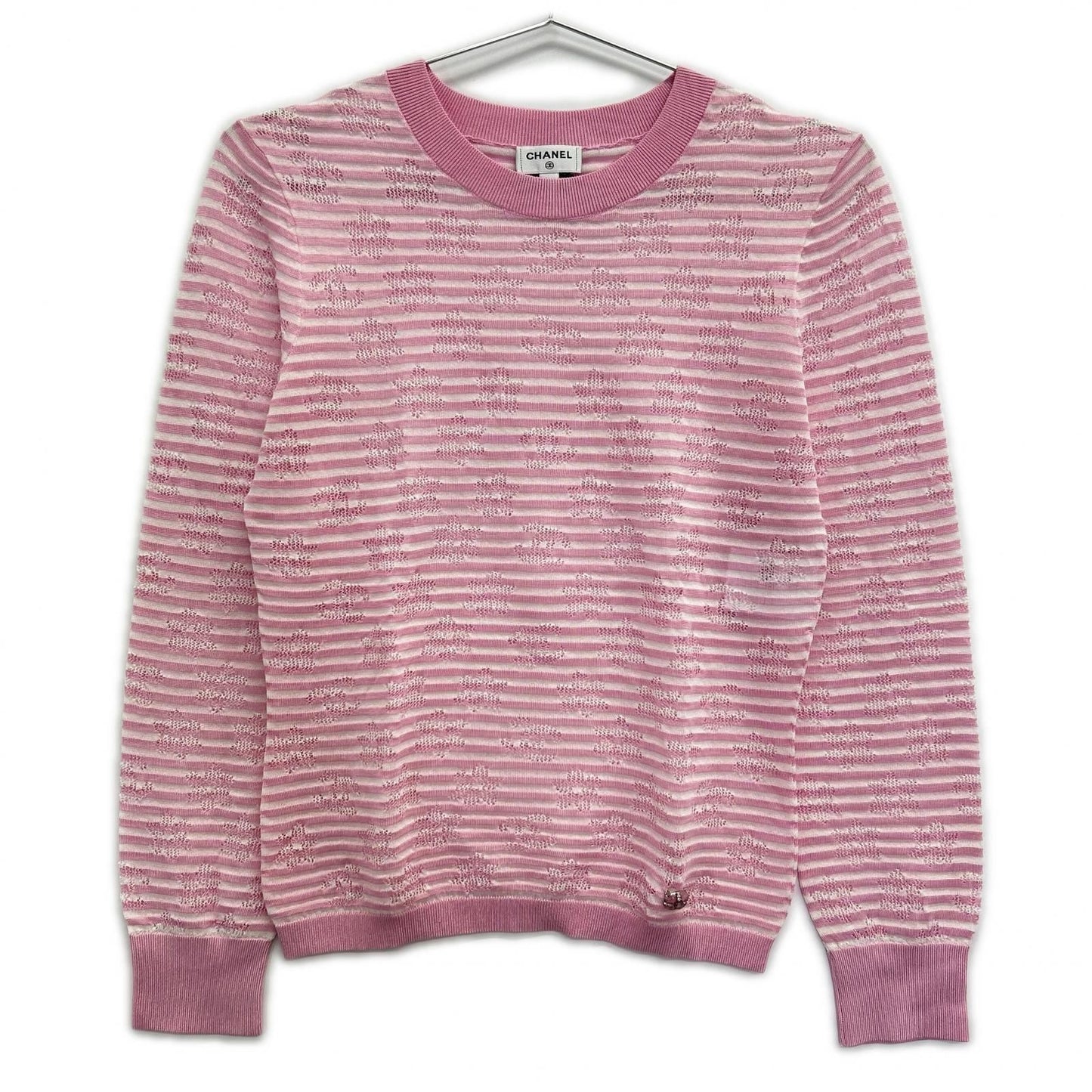 Chanel Border CC Logo Summer Knit 34 Sweater