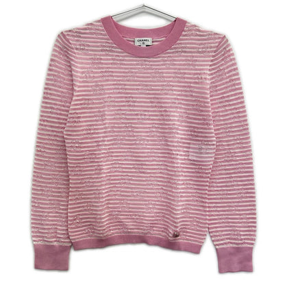 Chanel Border CC Logo Summer Knit 34 Sweater
