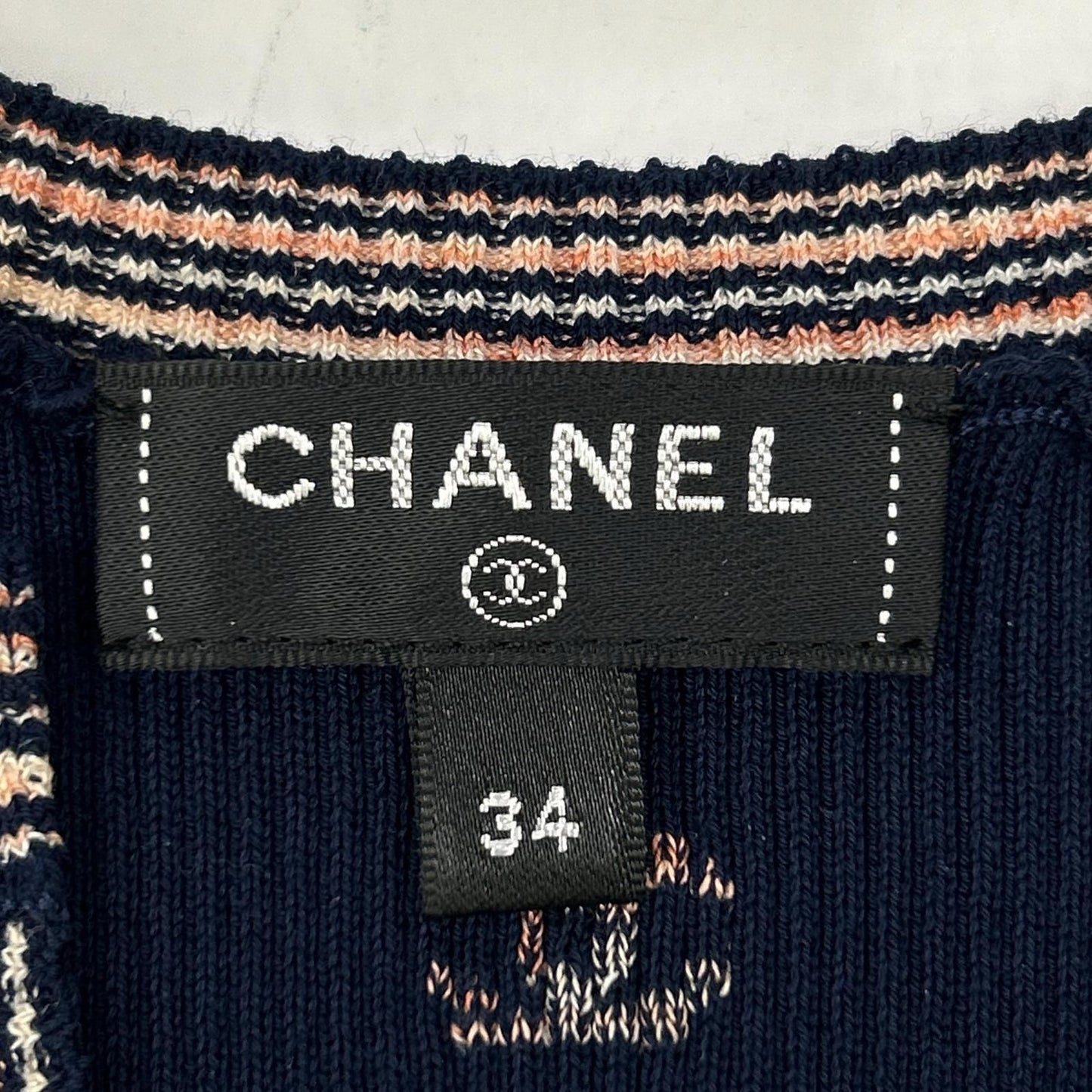 Chanel CC Logo Multi Embroidery Pullover Knit 34 Sweater — view 3