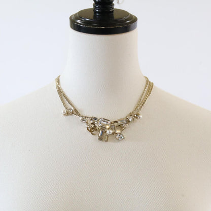 Chanel CC Logo Biju-&pearl Ribbon Choker Necklace — view 8