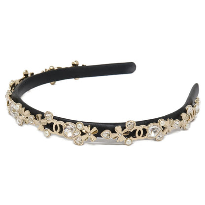 Chanel CC Logo Pearl & Clover Heart Visual Headband Head