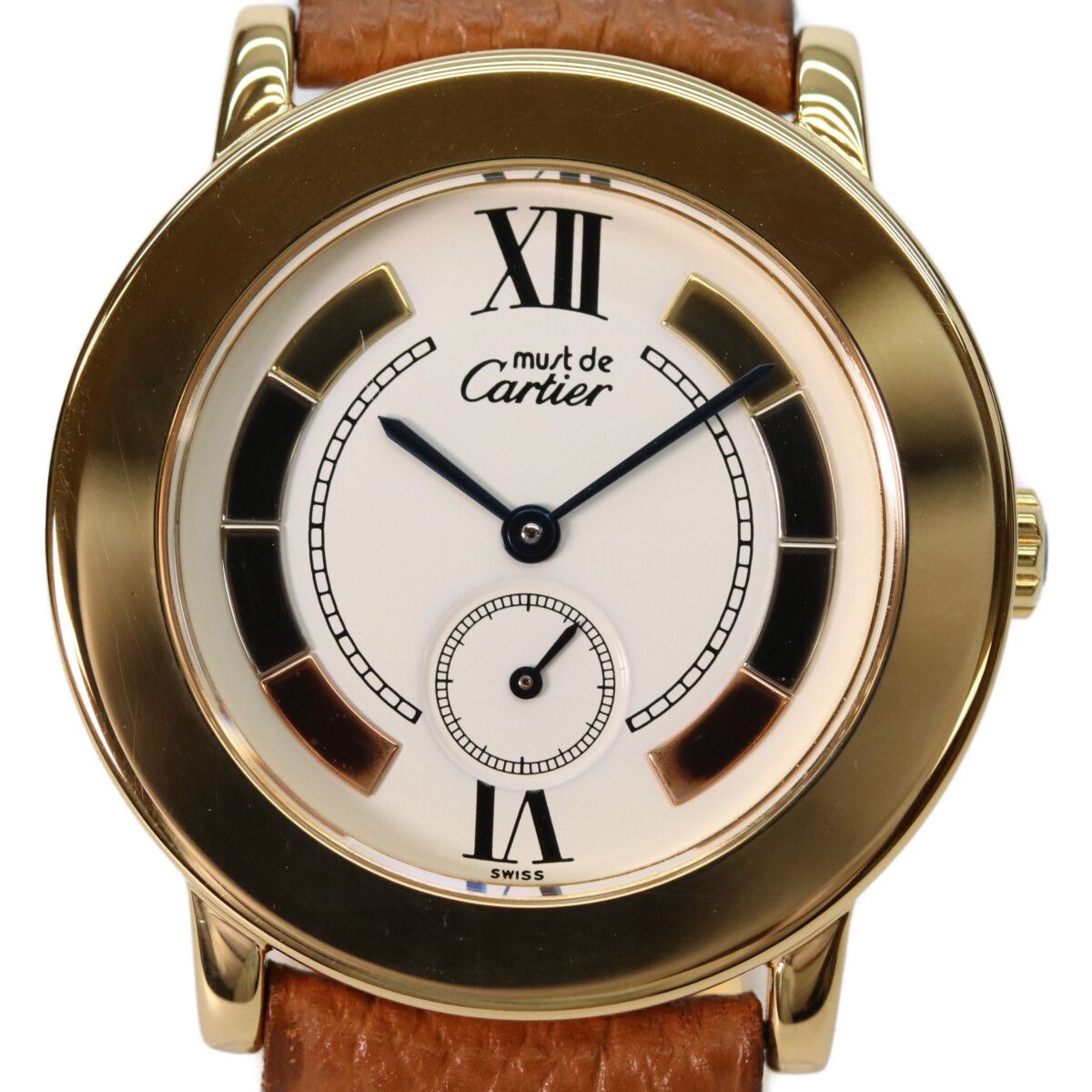 Cartier 925 Must Ducartier Ronde LM Vermeil Small Second Trinity