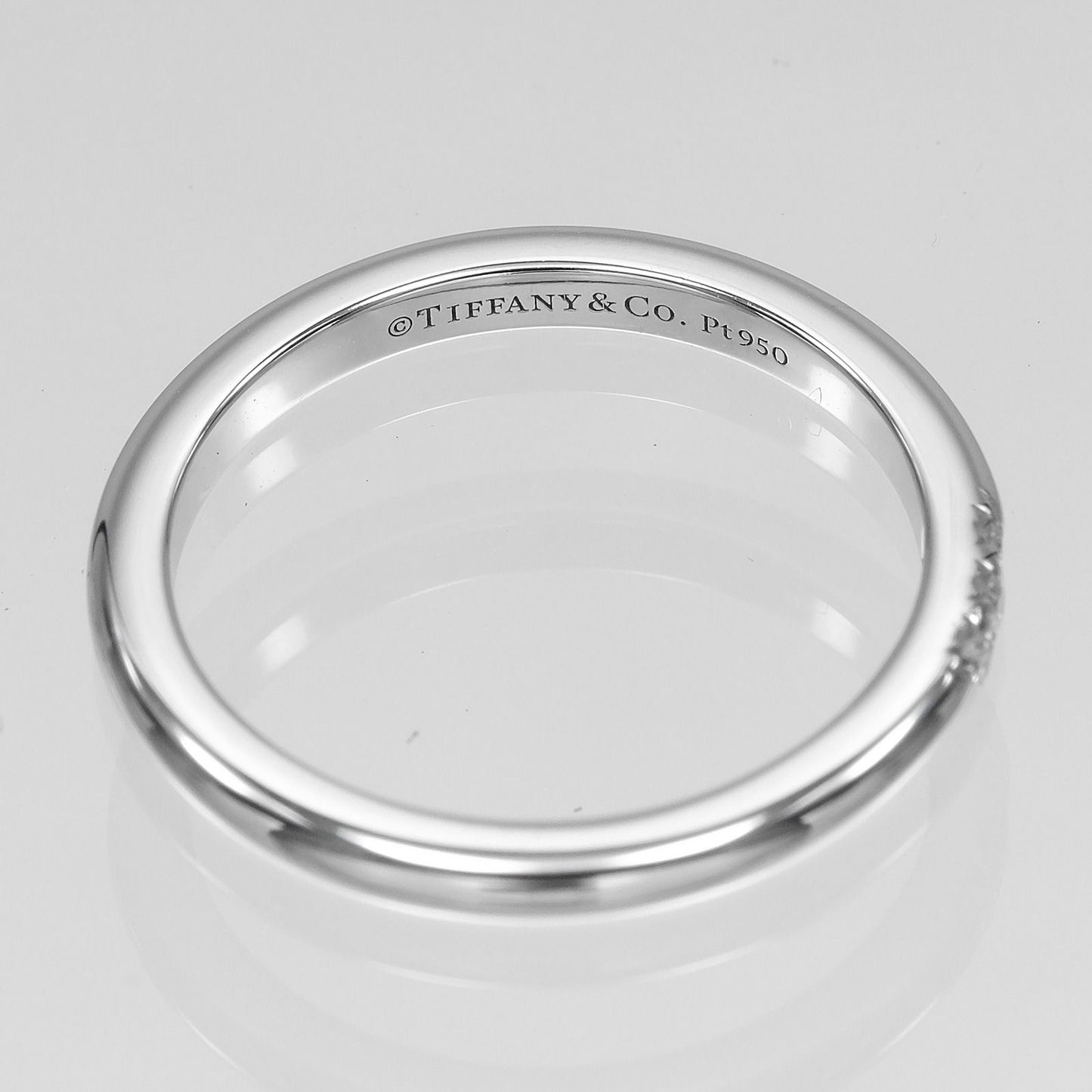 Tiffany & Co Forever Classic Band Platinum Diamond Ring — view 4