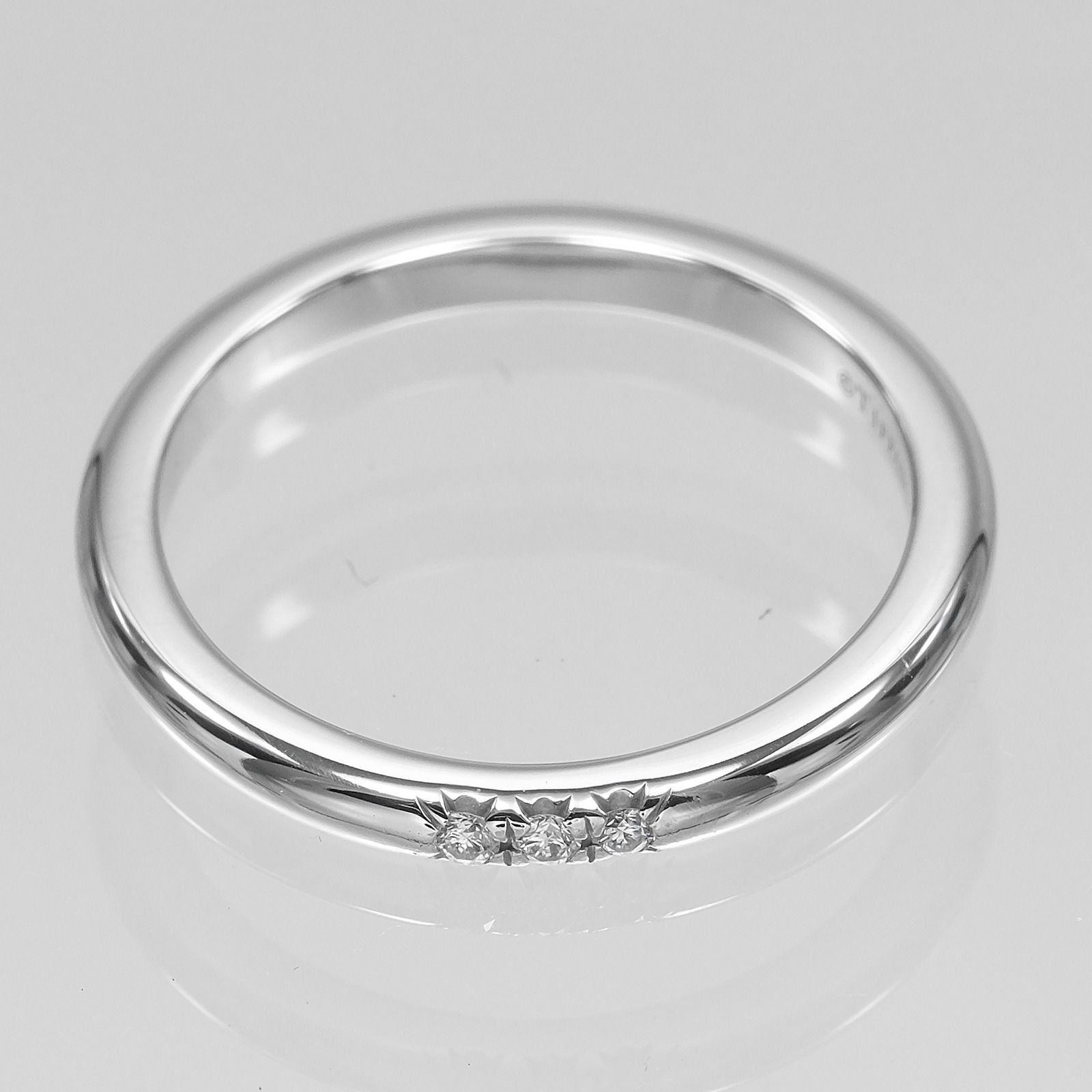 Tiffany & Co Forever Classic Band Platinum Diamond Ring — view 5