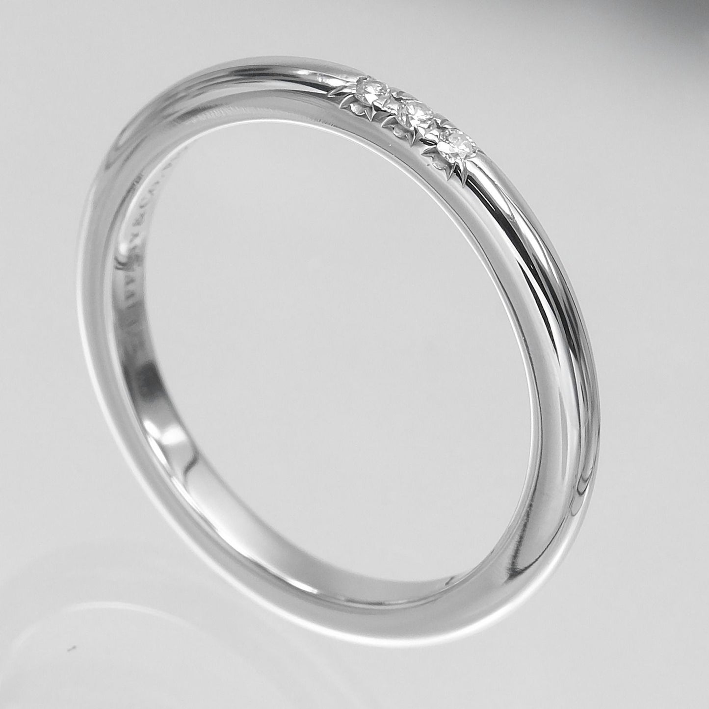 Tiffany & Co Forever Classic Band Platinum Diamond Ring — view 3