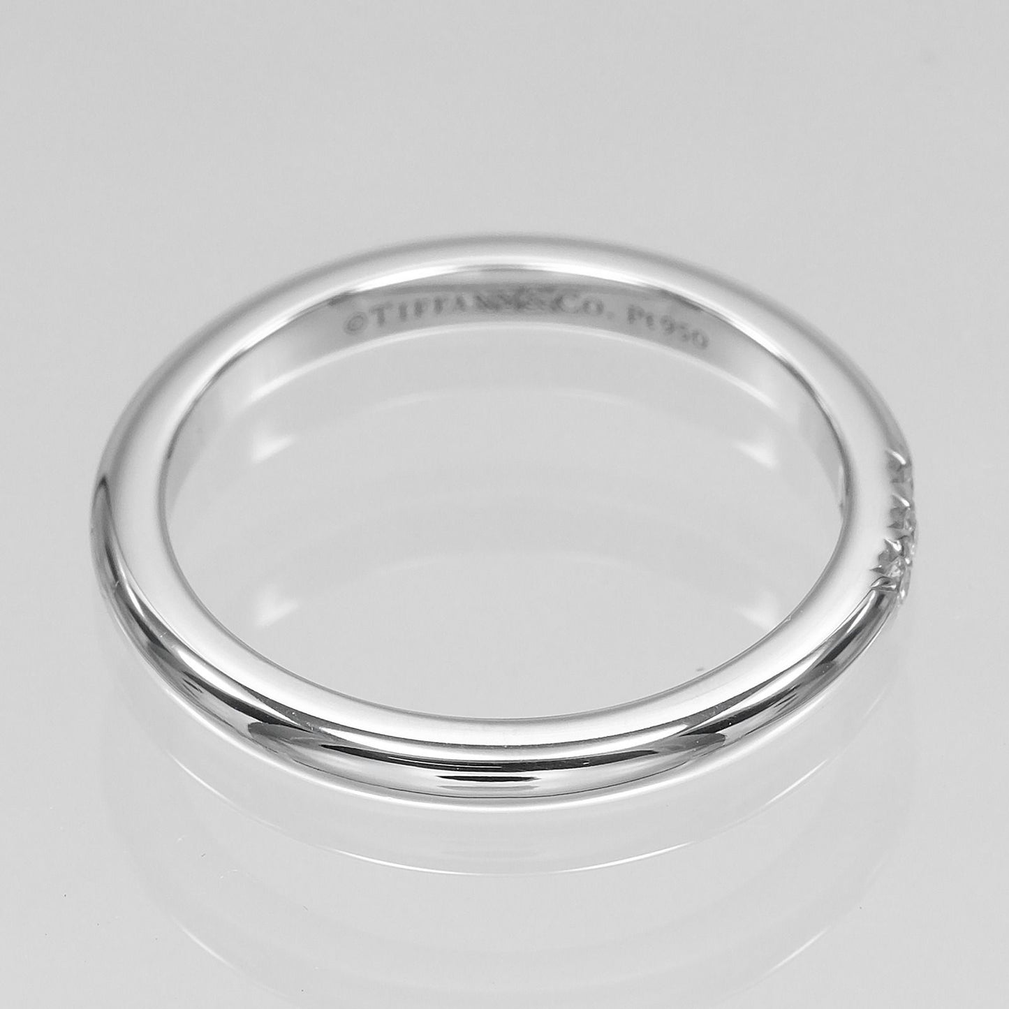 Tiffany & Co Forever Classic Band Platinum Diamond Ring — view 6