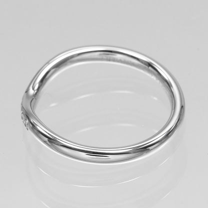 Tiffany & Co Curved Band Platinum Diamond Ring — view 8
