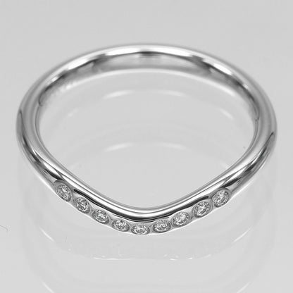 Tiffany & Co Curved Band Platinum Diamond Ring — view 6