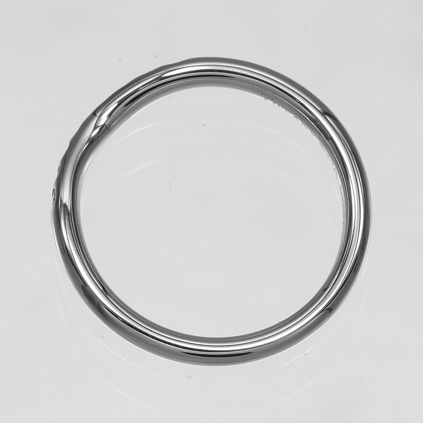 Tiffany & Co Curved Band Platinum Diamond Ring — view 9