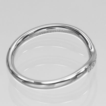 Tiffany & Co Curved Band Platinum Diamond Ring — view 4