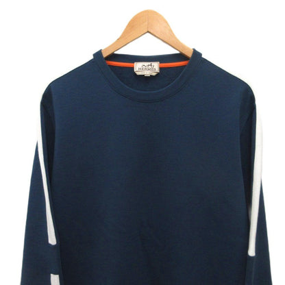 Hermes Run Arm Line Sweatshirt Logo Cotton XL Navy White — view 3