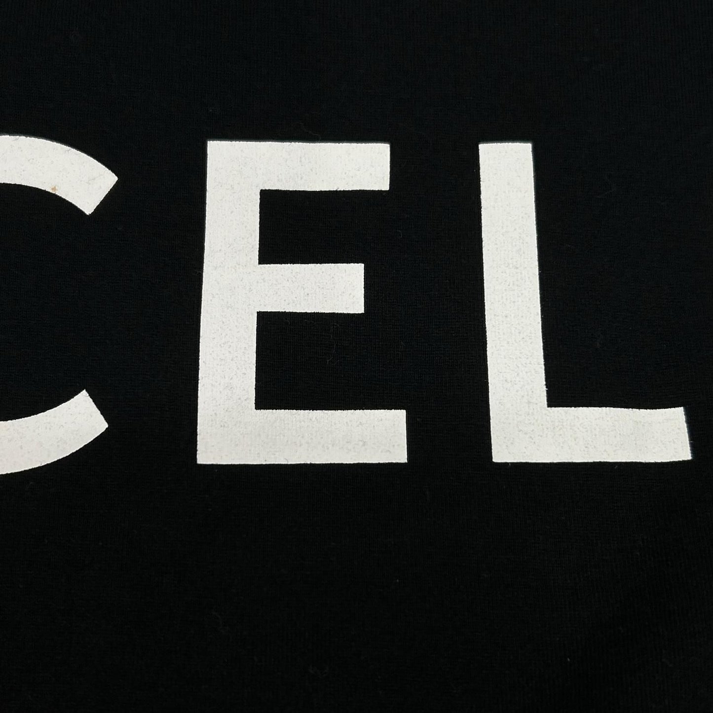 Celine Black Cotton Front Logo T-Shirt XS — view 6