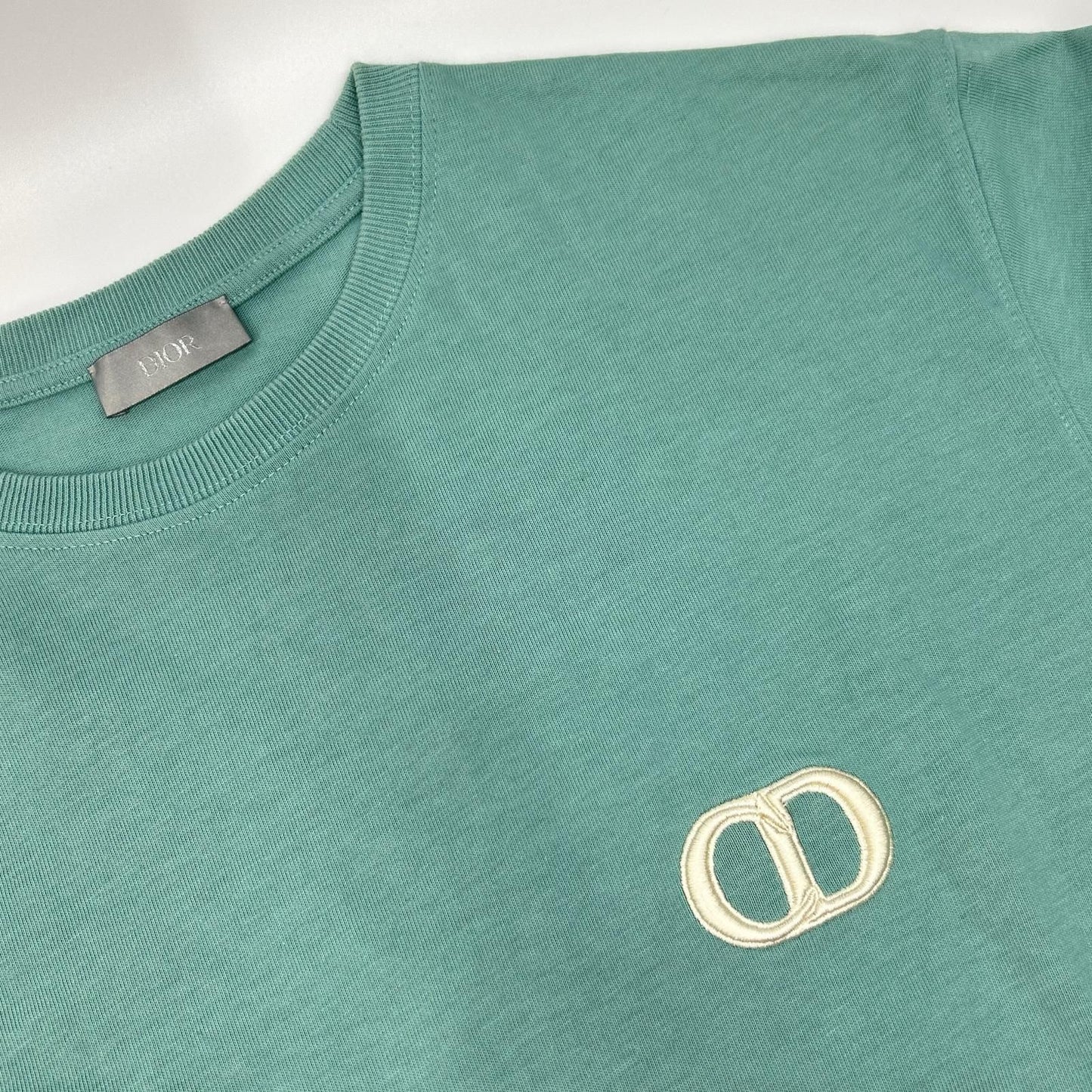 Dior Green CD Logo Cotton T-Shirt — view 7