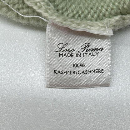 Loro Piana Light Green Cashmere 100 Half Zip High Neck Knit 52 Sweater — view 5