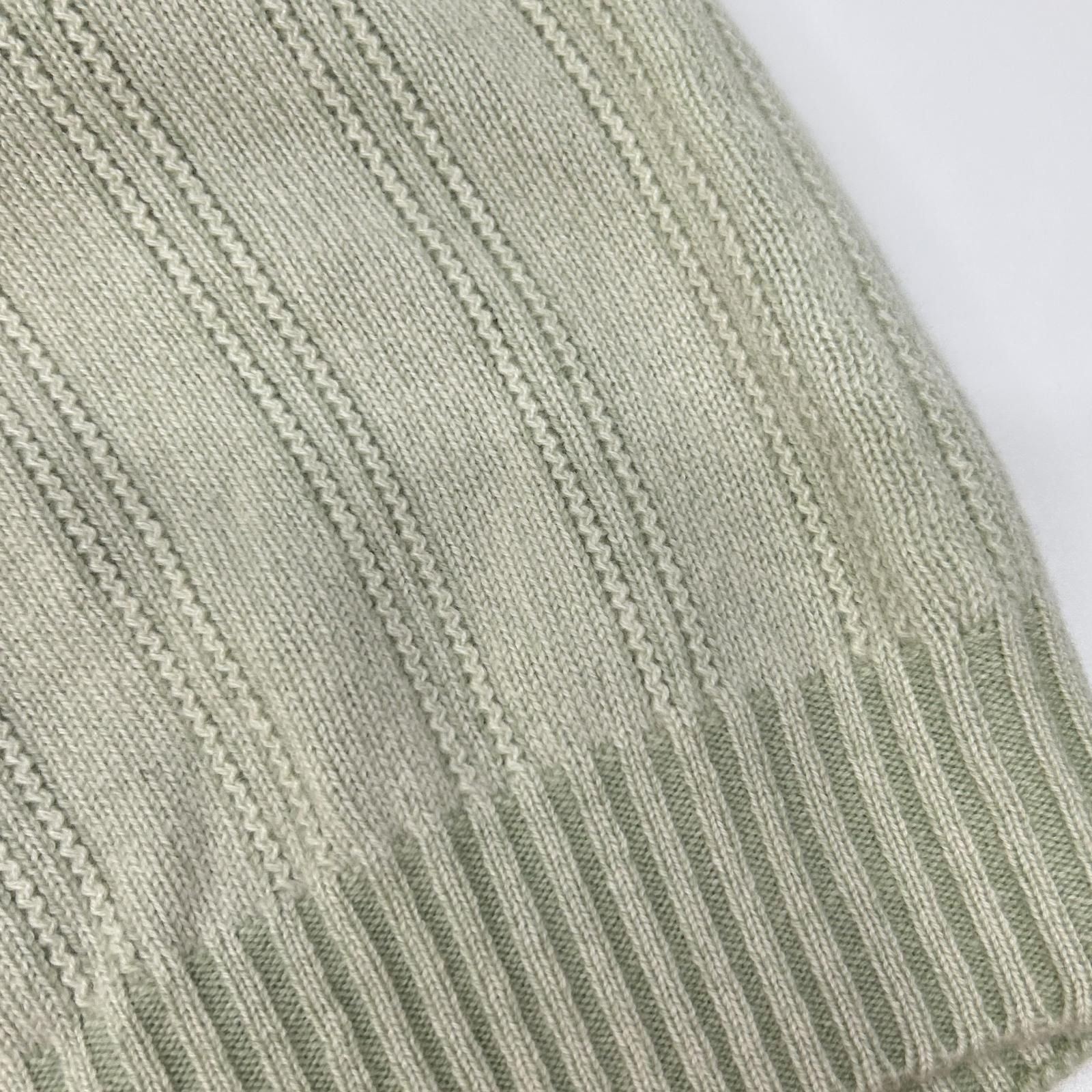 Loro Piana Light Green Cashmere 100 Half Zip High Neck Knit 52 Sweater — view 9