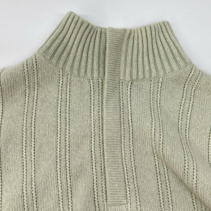Loro Piana Light Green Cashmere 100 Half Zip High Neck Knit 52 Sweater — view 7