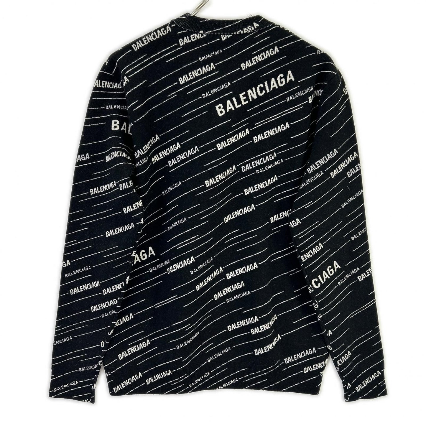 Balenciaga Black Logo Knit Pullover XS Sweater — view 2
