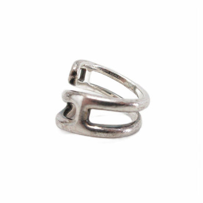 Hermes Chaine D'ancre Punk Twist Ring 925 Sterling Silver — view 2