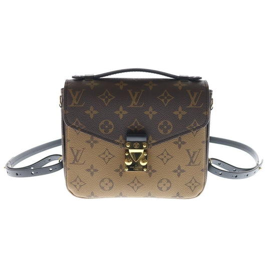 Louis Vuitton Monogram Reverse Pochette Metis Handbag Backpack Brown Leather
