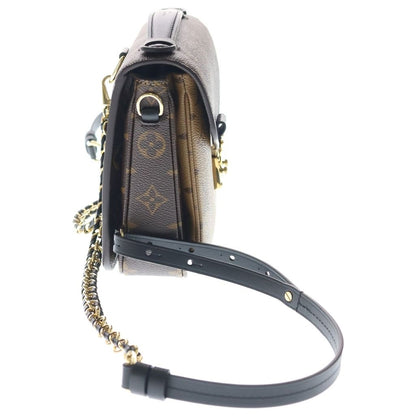 Louis Vuitton Monogram Reverse Pochette Metis Handbag Backpack Brown Leather — view 3