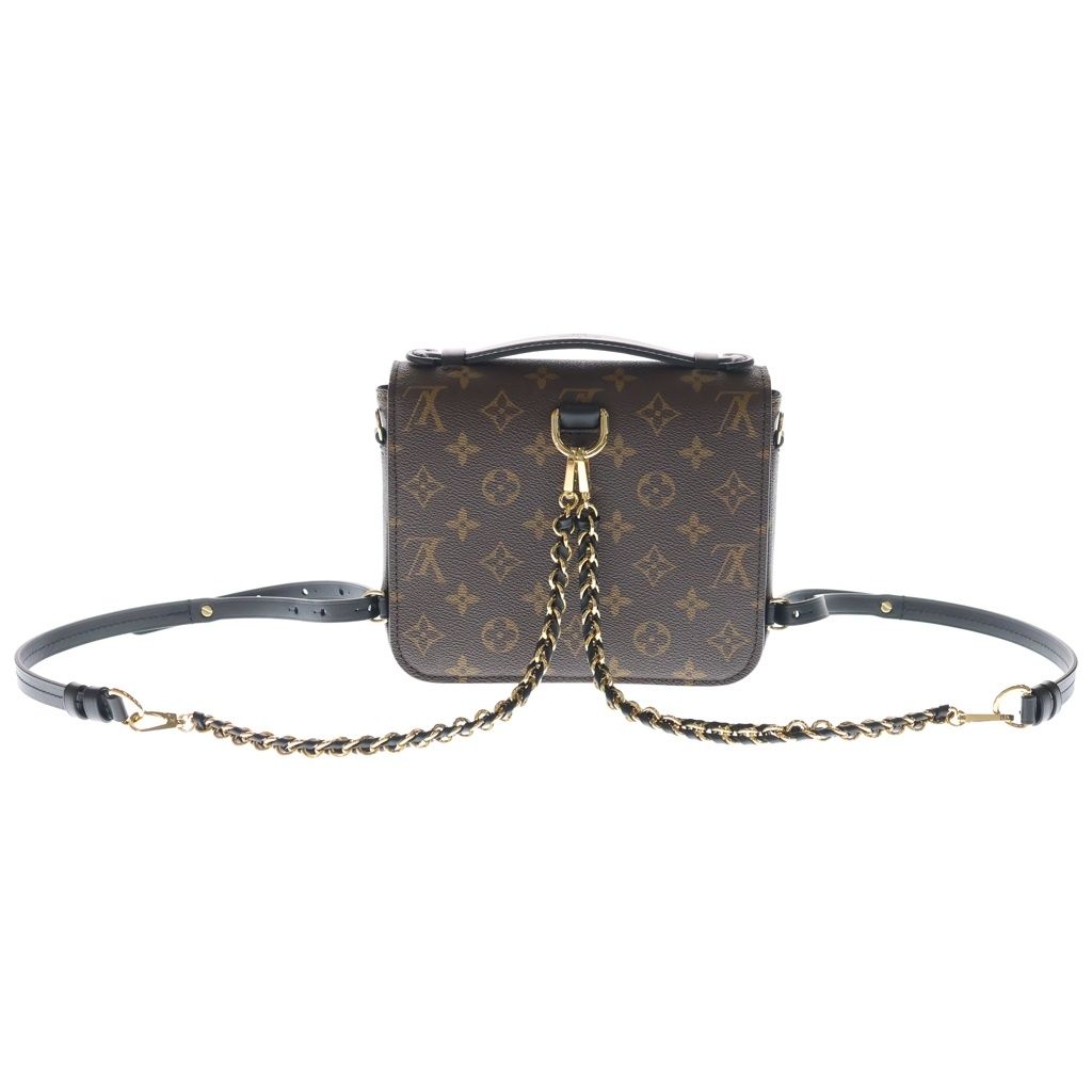 Louis Vuitton Monogram Reverse Pochette Metis Handbag Backpack Brown Leather — view 2