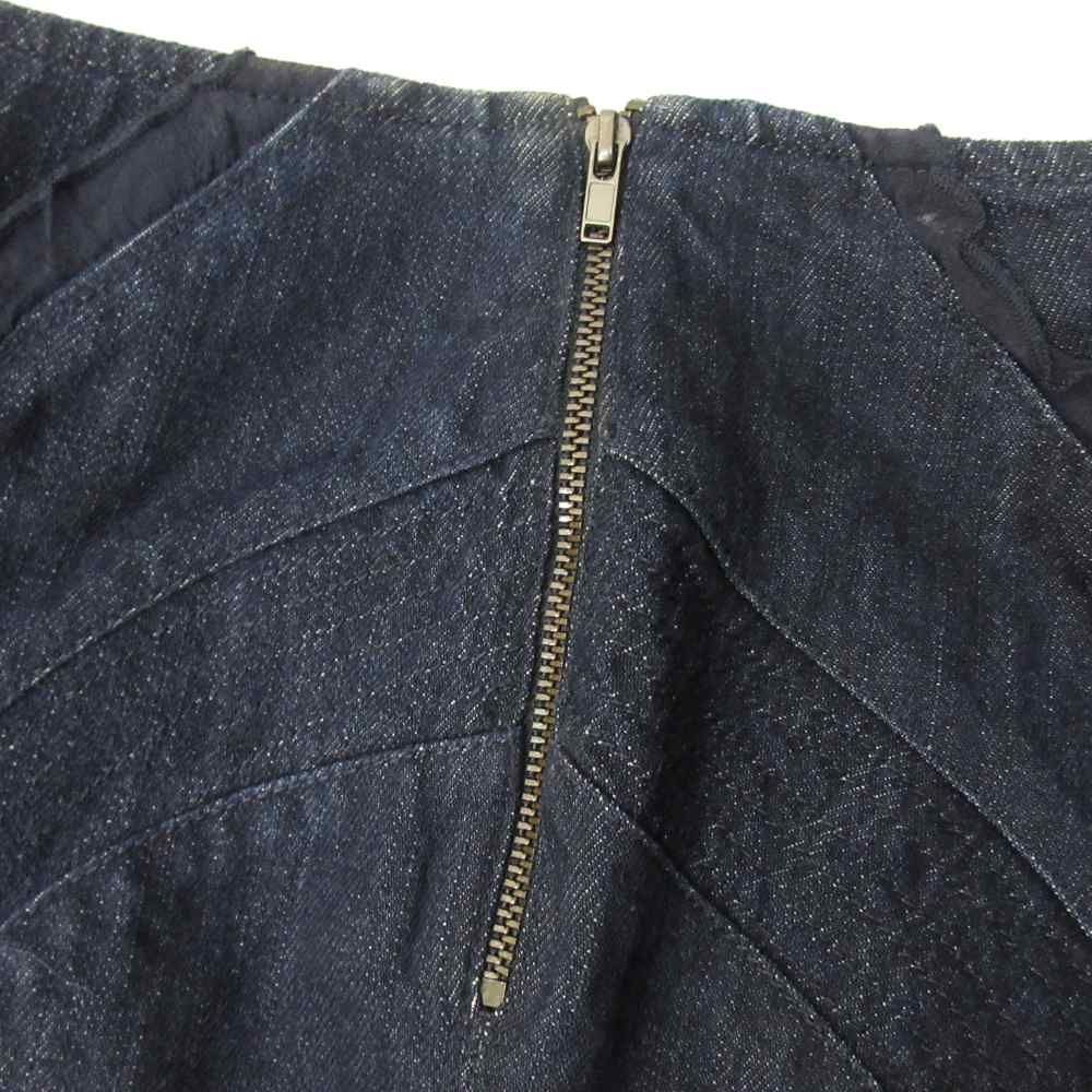 Versace Jeans Couture Denim Set Silk Contrast Indigo Blue Medusa Button Top 38 — view 7